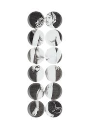 Fornasetti 12 piece plate set - Grey