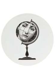 Fornasetti printed china plate - White