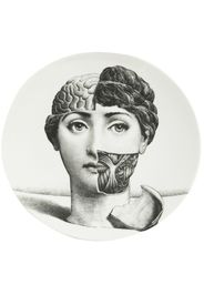 Fornasetti brain portrait printed plate - Black