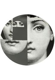 Fornasetti face print plate - Black