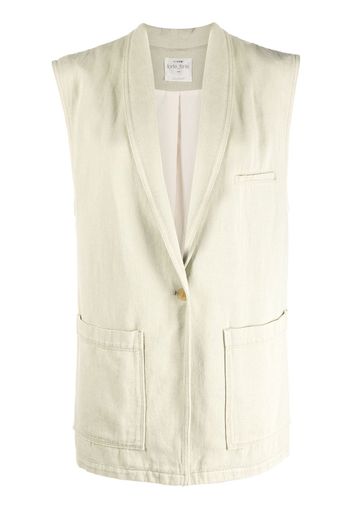 Forte Forte single-breasted sleeveless blazer - Green