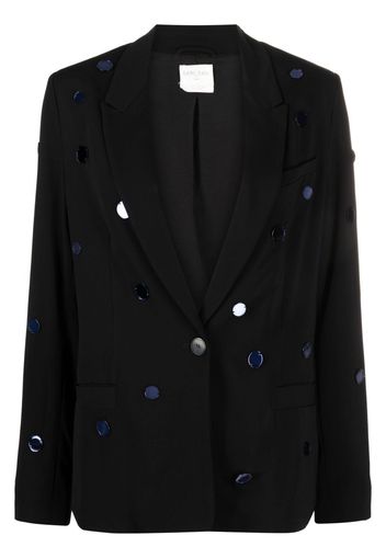 Forte Forte mirror-embellished single-breasted blazer - Black