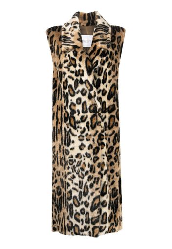 Forte Forte leopard-print faux-fur sleeveless coat - Neutrals