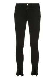 FRAME front slit cropped jeans - Black