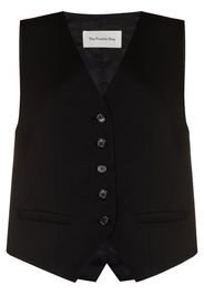 Frankie Shop Gelso single-breasted wool waistcoat - Black