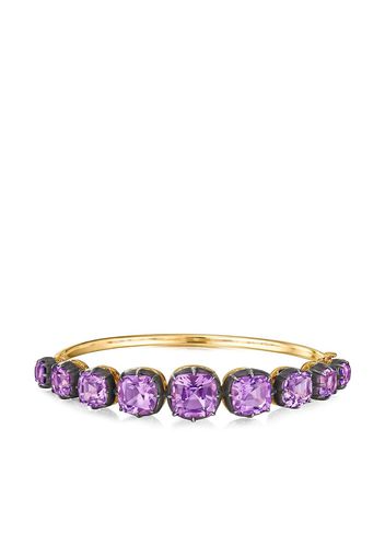 FRED LEIGHTON 18kt yellow gold cushion amethyst collect bangle