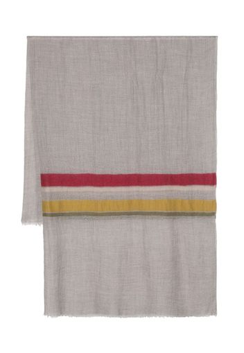 Frenckenberger striped mélange cashmere scarf - Neutrals