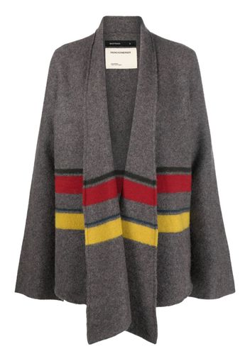 Frenckenberger stripe-print cashmere cardigan - Grey