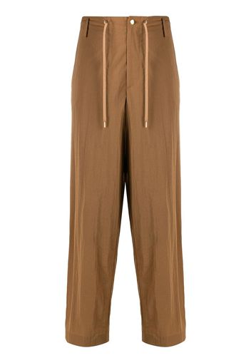 Fumito Ganryu oversized Warm-Up trousers - Brown