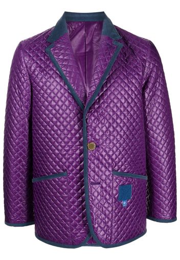 Fumito Ganryu quilted single-breasted blazer - Purple