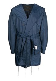 Fumito Ganryu reflective panel hooded raincoat - Blue