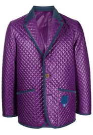 Fumito Ganryu quilted single-breasted blazer - Purple