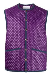 Fumito Ganryu quilted fitted gilet - Purple