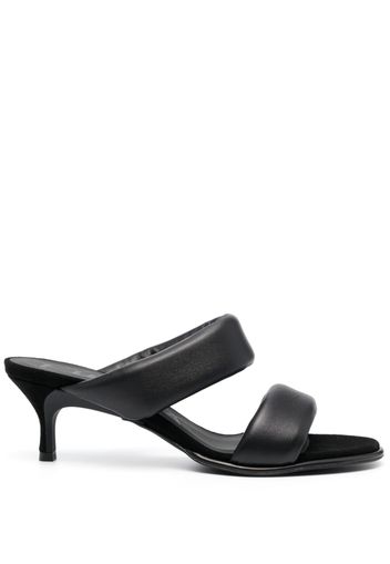 Furla kitten-heel leather mules - Black