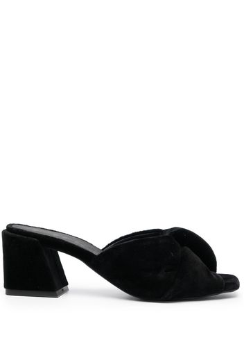 Furla 70mm twist-detail leather mules - Black