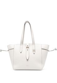 Furla buckle-detail leather tote - White