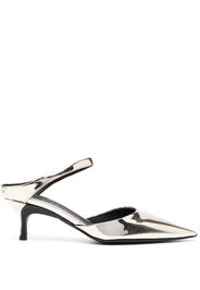 Furla metallic-effect kitten-heel mules - Gold