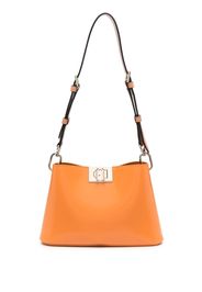 Furla logo-plaque leather shoulder bag - Orange