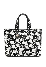 Furla floral-pattern tote bag - Black