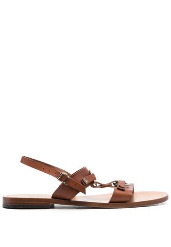 FURSAC slingback leather sandals - Brown