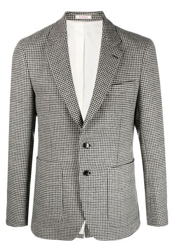 FURSAC single-breasted houndstooth blazer - Black