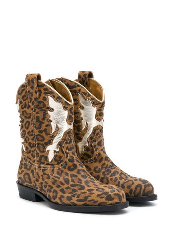 leopard print cowboy boots