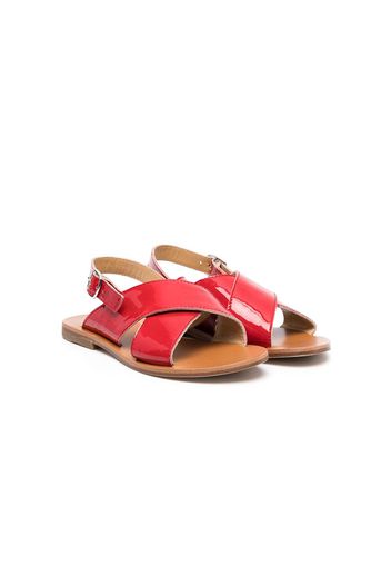 Gallucci Kids buckled two-tone sandals - Red