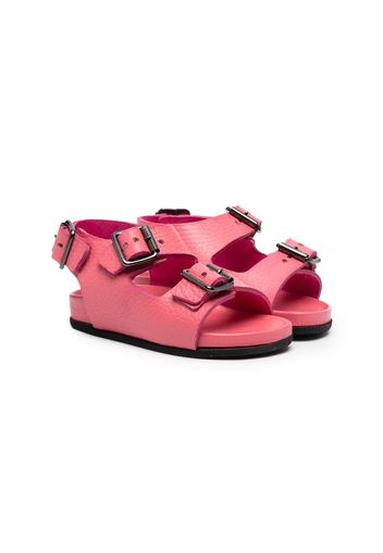 Gallucci Kids buckle-strap leather sandals - Pink