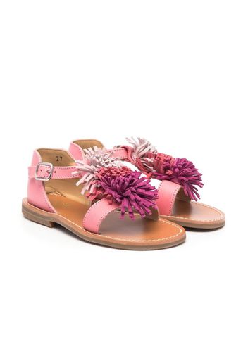 Gallucci Kids pompom-detail open-toe sandals - Pink