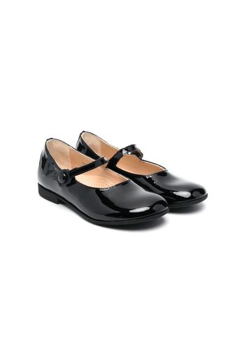 Gallucci Kids buckled ballerina pumps - Black