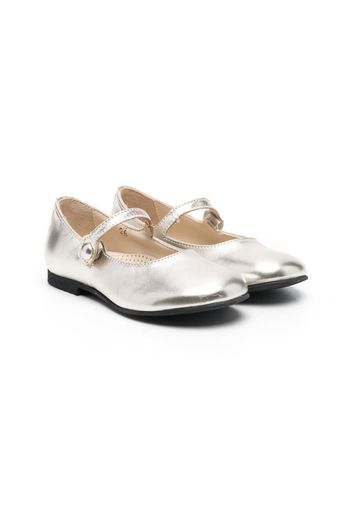 Gallucci Kids press-stud ballerina pumps - Gold