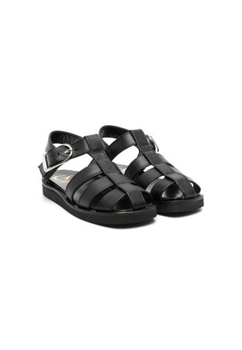 Gallucci Kids buckle-fastening leather sandals - Black