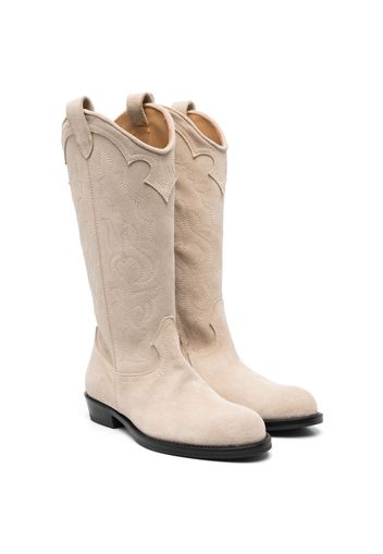 Gallucci Kids leather cowboy boots - Neutrals