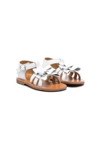 Gallucci Kids open-toe leather sandals - White