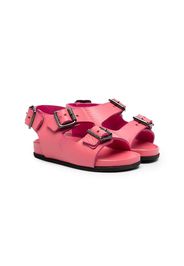 Gallucci Kids buckle-strap leather sandals - Pink