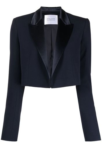 Galvan midnight classic cropped blazer - Blue