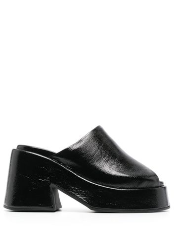 GANNI 95mm leather sandals - Black