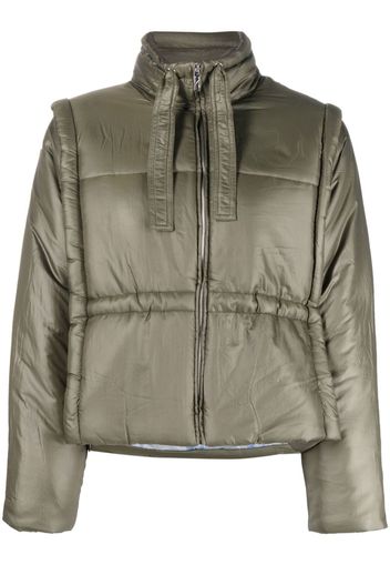 GANNI high-neck padded jacket - Green