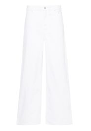 Gauchère high-rise wide-leg jeans - White