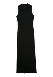 Gauchère sleeveless ribbed dress - Black