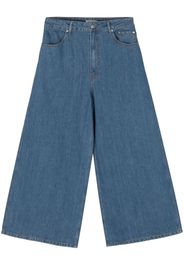 Gauchère mid-rise wide-leg trousers - Blue