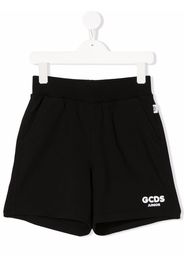 Gcds Kids logo-print track shorts - Black