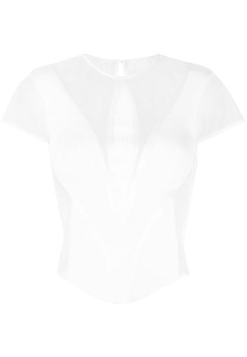 Genny multi-panel short-sleeve top - White