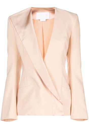 Genny single-breasted asymmetric-lapel blazer - Neutrals