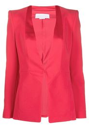 Genny fitted collarless blazer - Red