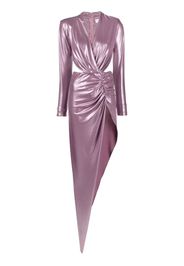Genny metallic twist-detail gown - Pink