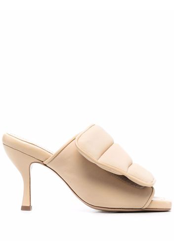 GIABORGHINI padded touch-strap high-heel mules - Neutrals