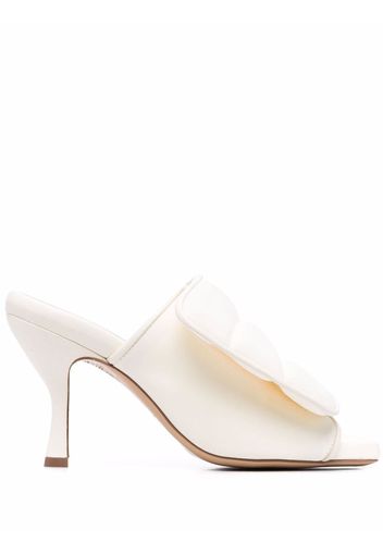 GIABORGHINI padded leather mules - White