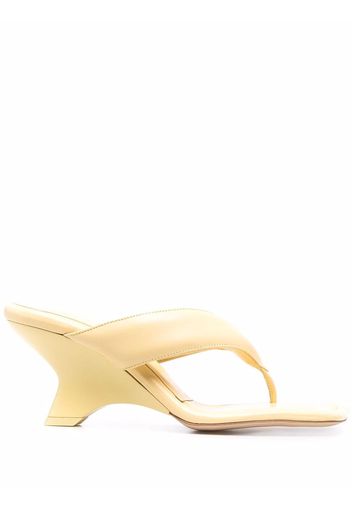 GIABORGHINI Gia 6 leather mules - Yellow