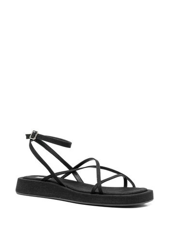 GIABORGHINI Rosie crossover-strap sandals - Black